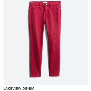 Lakeview Denim Alex skinny jean. Burgundy 12P NWT (stitchfix)
